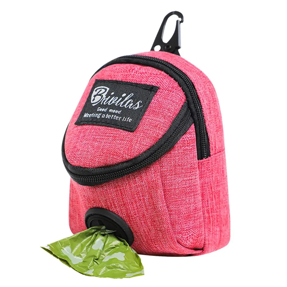 Portable Dog Treat Pouch - Training & Travel Bag with Poop Dispenser