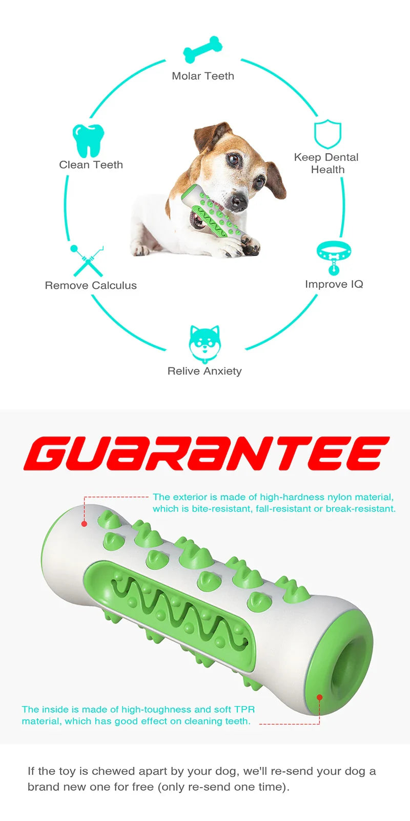 Rubber Dog Molar Toothbrush Toys – Chew & Dental Care for Dogs