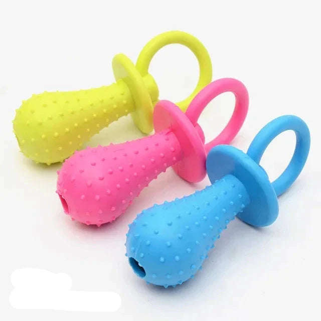 Rubber Bite-Resistant Dog Toy - Teeth Cleaning Chew Toy for Small Dogs