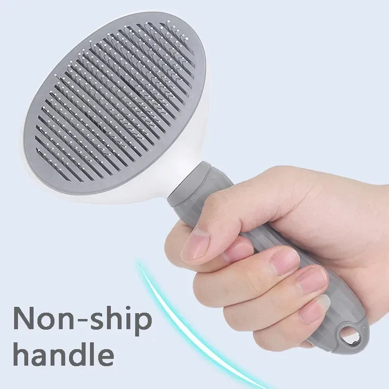 Self-Cleaning Pet Hair Removal Comb for Cats & Dogs