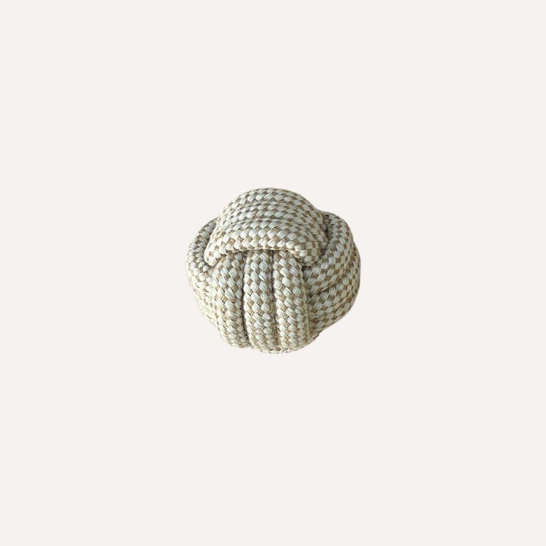 Indestructible hemp rope ball pet toy sustainable non-toxic