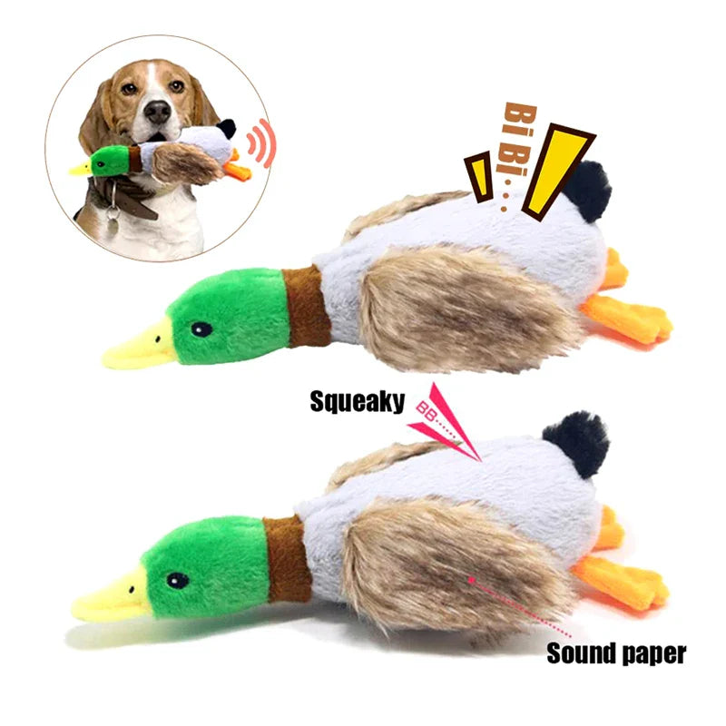 Cute Plush Duck Dog Squeaky Toy - Interactive Chew for Small & Medium Dogs