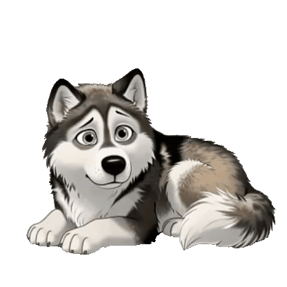 Animated Husky Sticker Pack — 10 GIF Stickers | Instant Digital Download