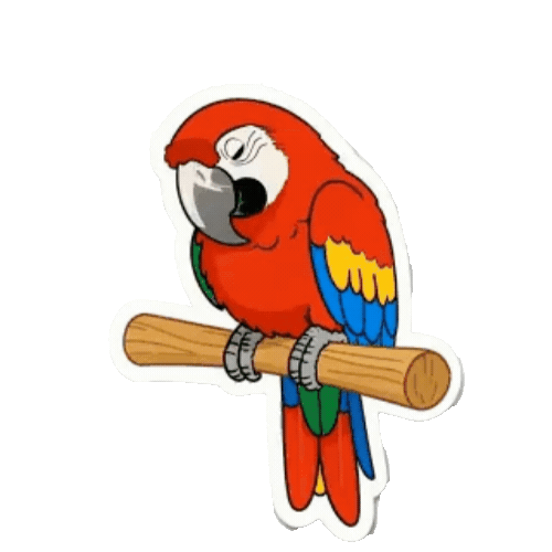 Animated Macaw Sticker Pack — 10 GIF Stickers | Instant Digital Download