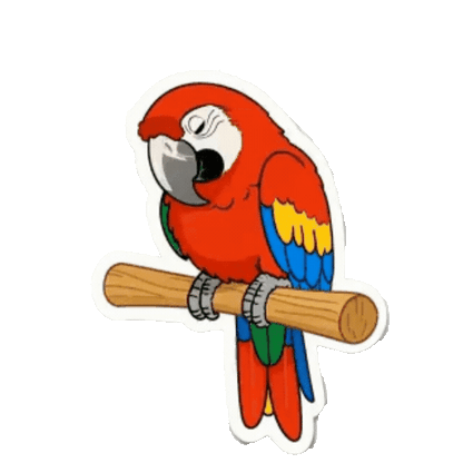 Animated Macaw Sticker Pack — 10 GIF Stickers | Instant Digital Download