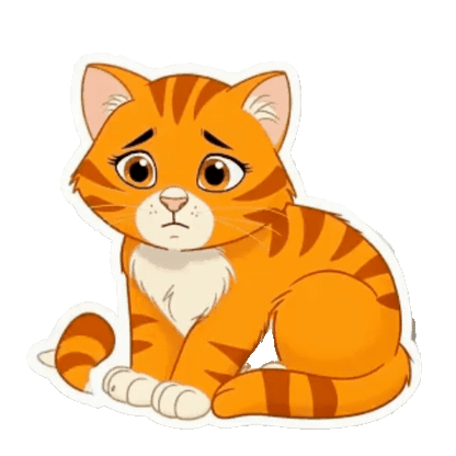 Animated Orange Tabby Sticker Pack — 10 GIF Stickers | Instant Digital Download