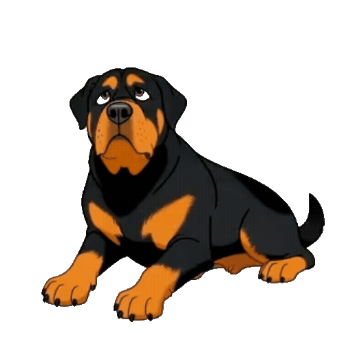 Animated Rottweiler Sticker Pack — 10 GIF Stickers | Instant Digital Download
