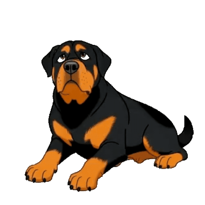Animated Rottweiler Sticker Pack — 10 GIF Stickers | Instant Digital Download