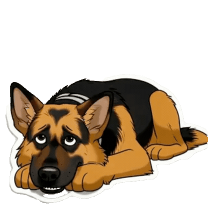 Animated German Shepherd Sticker Pack — 10 GIF Stickers | Instant Digital Download