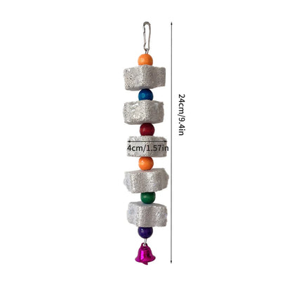 1PC Pet Teeth Grinding Volcanic Rock Toy for Parrots Hamsters Cage Accessories Bird Toy Chewing Toy