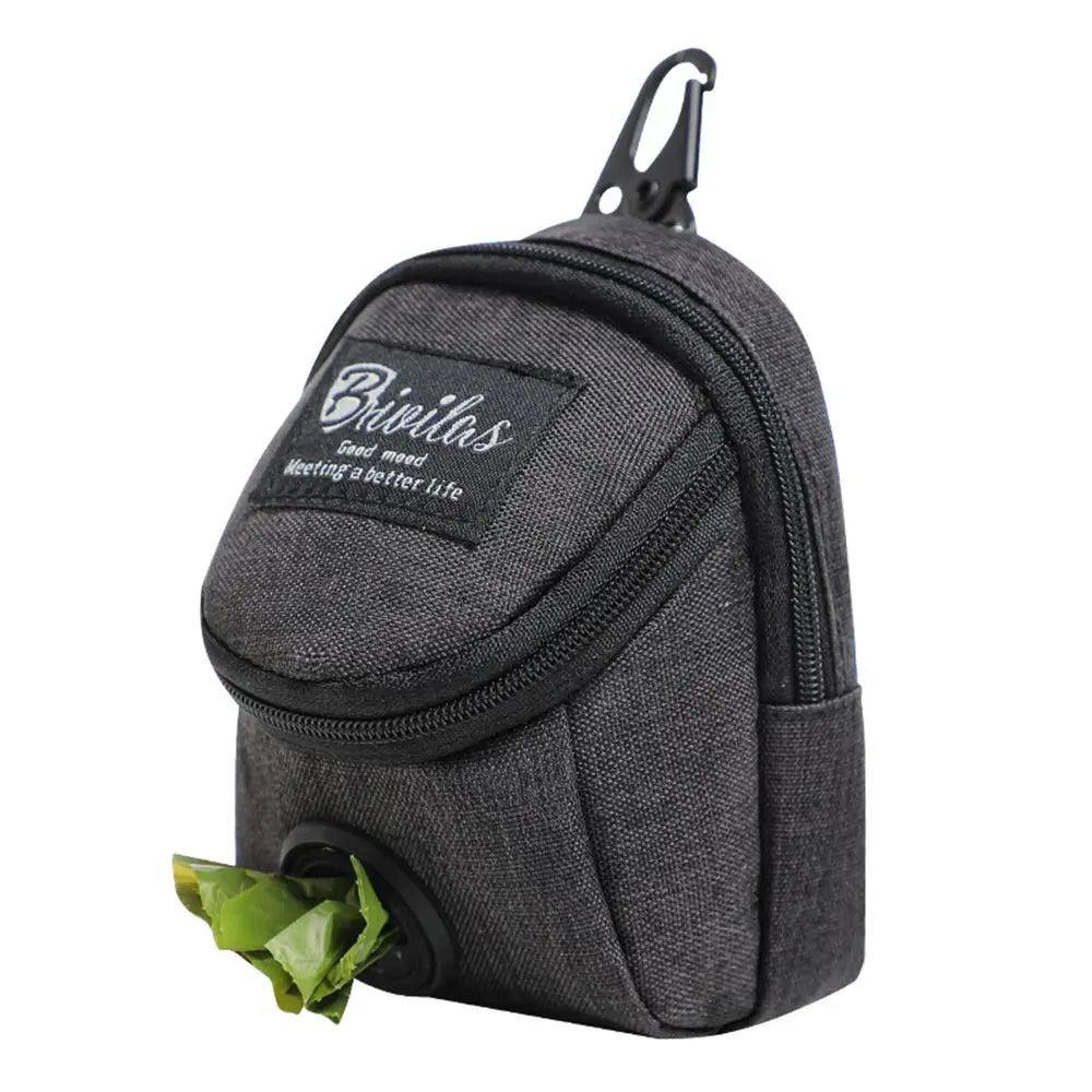 Portable Dog Treat Pouch - Training & Travel Bag with Poop Dispenser