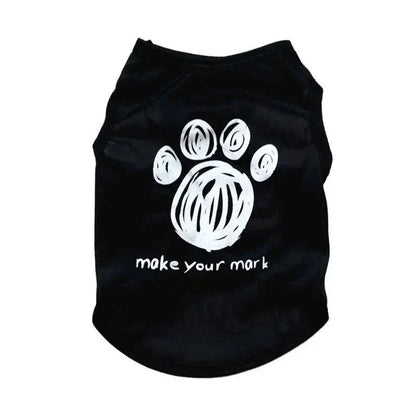 Small dog wearing security clothing for dogs summer pet T-shirt costume