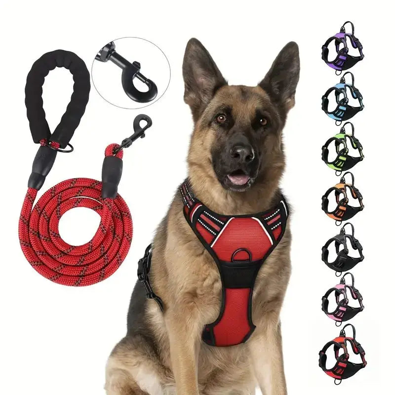 Service dog harness front clip heavy duty reflective vest for large and small dogs