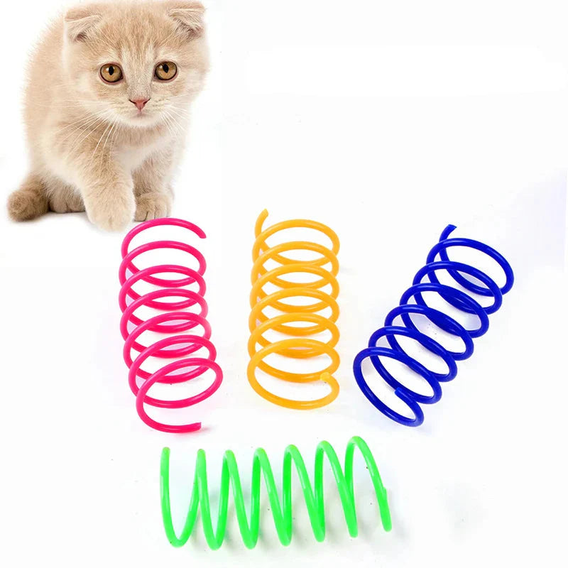 Colorful Cat Spring Toys - Durable Coil Play for Kittens