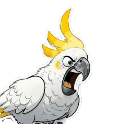 Animated Cockatoo Sticker Pack — 10 GIF Stickers | Instant Digital Download