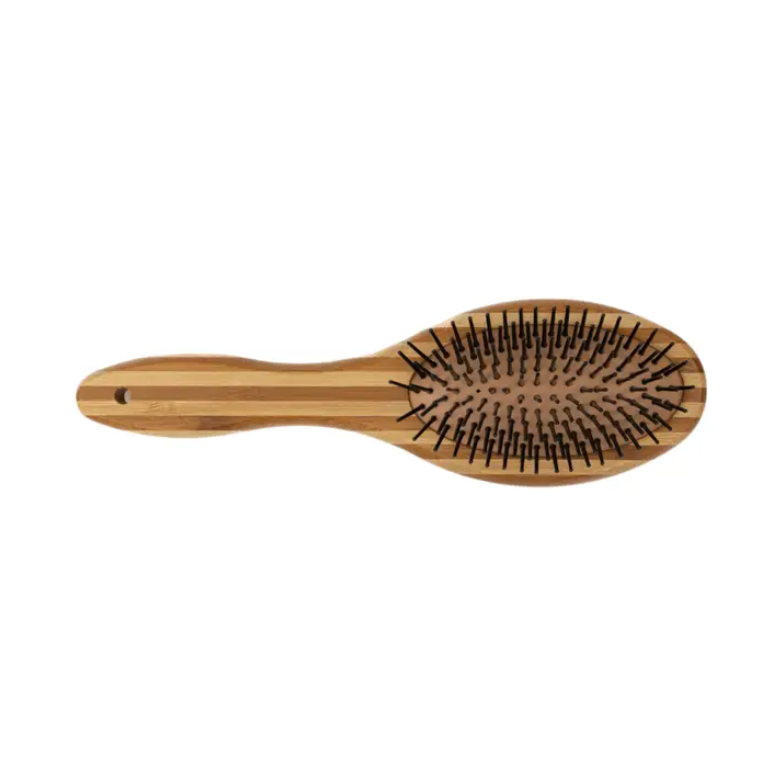 Country Living Dual-Sided Natural Wood Dog Brush with ergonomic handle and bristle side for detangling fur