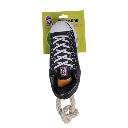 Squeaky Comfort Plush Sneaker Dog Toy - Durable, Safe & Fun for Dogs