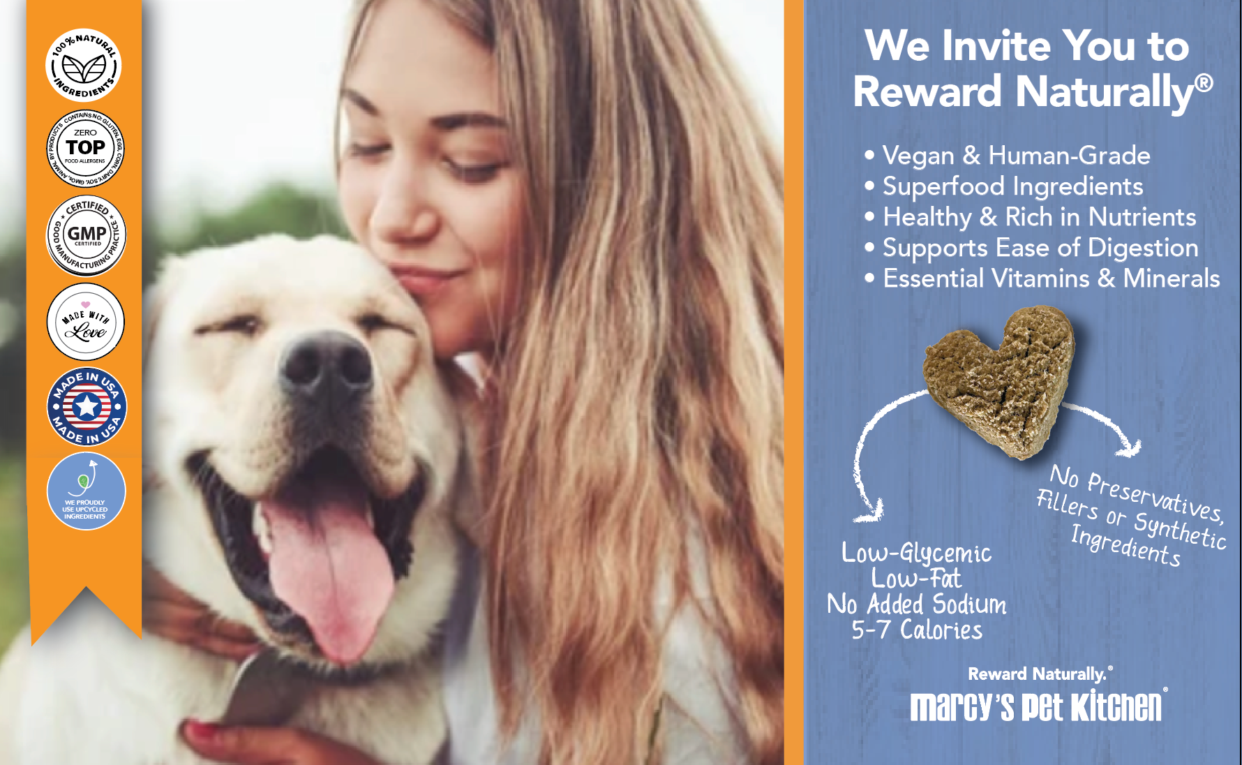 All Natural Vegan Pumpkin Dog Treats -Gluten-Free, Marcy's Pet Kitchen