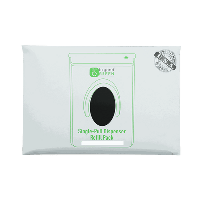 Dog poop bags refill pack with 100 durable, leak-resistant, unscented bags for single-pull park dispenser