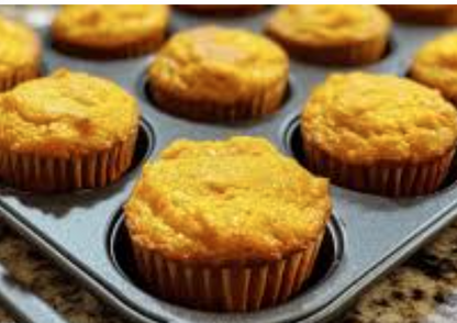Organic pumpkin muffins for dogs baked in a muffin tin with soft texture and natural ingredients