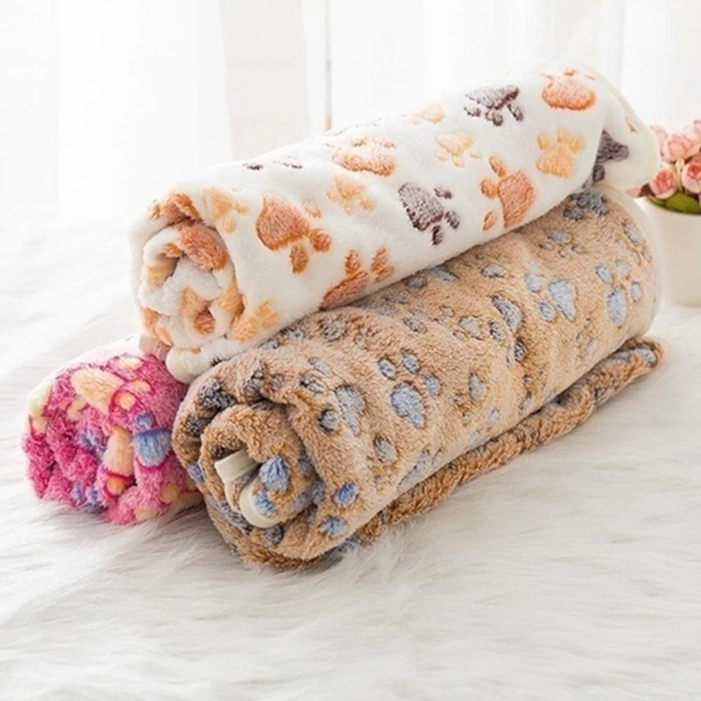Soft Fluffy Pet Blanket - Cute Cartoon Pattern