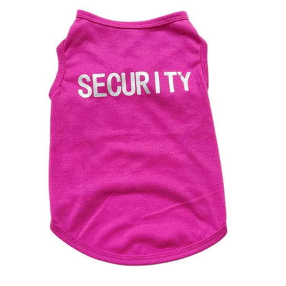 Small dog wearing security clothing for dogs summer pet T-shirt vest