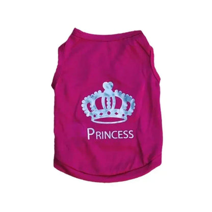 Small dog wearing security clothing for dogs summer pet T-shirt costume vest