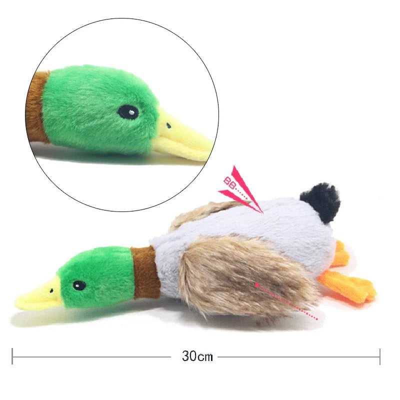 Cute Plush Duck Dog Squeaky Toy - Interactive Chew for Small & Medium Dogs