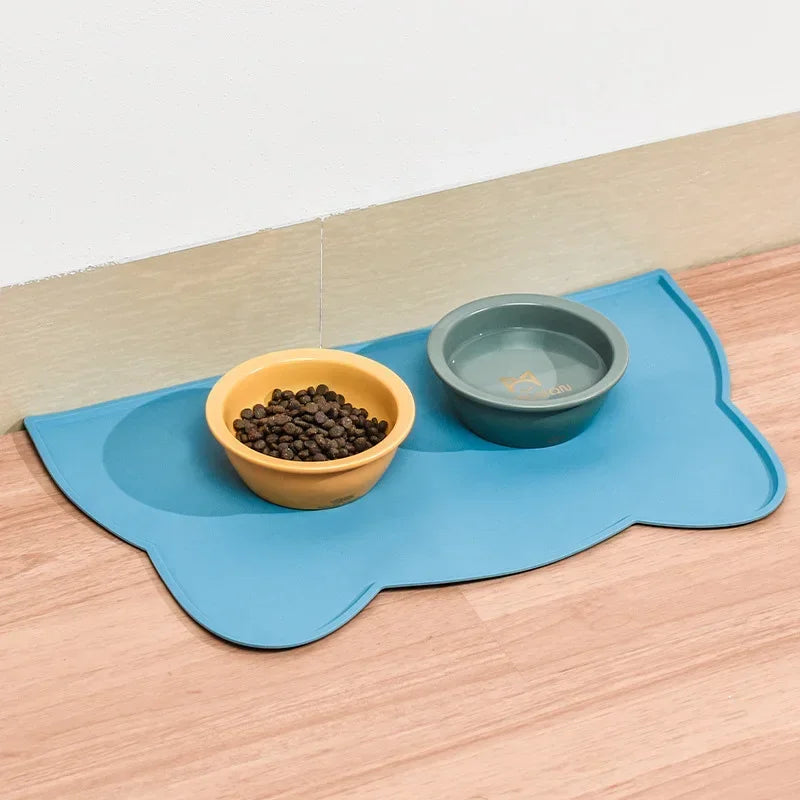 Silicone Pet Feeding Mat - Waterproof & Non-Slip Dog Bowl Mat