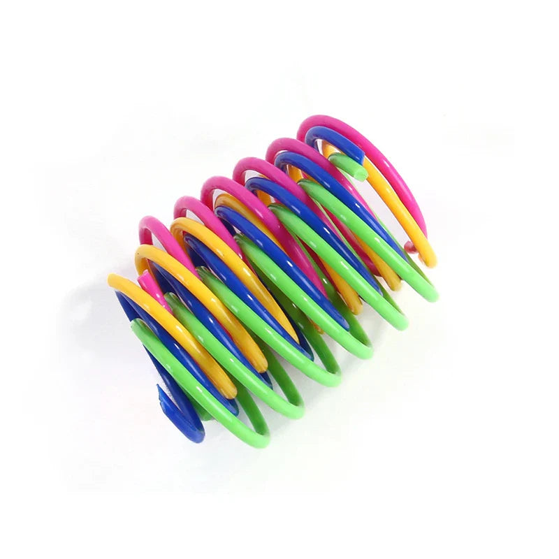 Colorful Cat Spring Toys - Durable Coil Play for Kittens