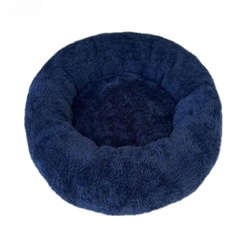 Plush Winter Cat & Dog Nest - Warm, Washable Round Pet Bed