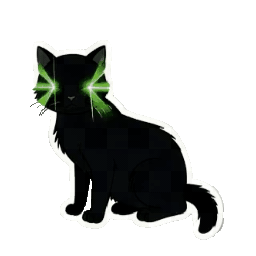 Animated Black Cat Sticker Pack — 10 GIF Stickers | Instant Digital Download