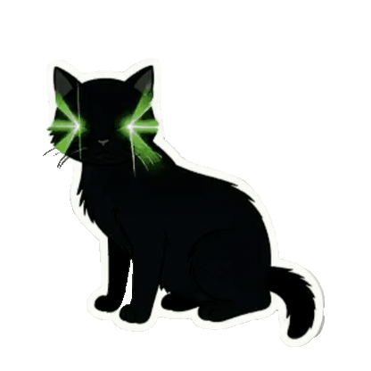 Animated Black Cat Sticker Pack — 10 GIF Stickers | Instant Digital Download
