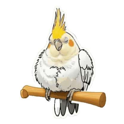 Animated Cockatoo Sticker Pack — 10 GIF Stickers | Instant Digital Download