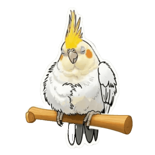 Animated Cockatoo Sticker Pack — 10 GIF Stickers | Instant Digital Download