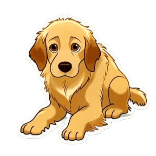 Animated Golden Retriever Sticker Pack — 10 GIF Stickers | Instant Digital Download