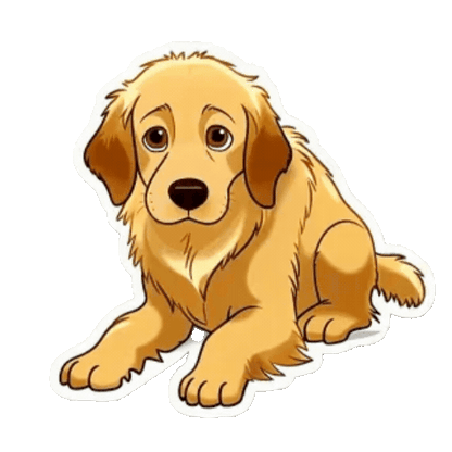 Animated Golden Retriever Sticker Pack — 10 GIF Stickers | Instant Digital Download