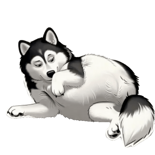 Animated Husky Sticker Pack — 10 GIF Stickers | Instant Digital Download