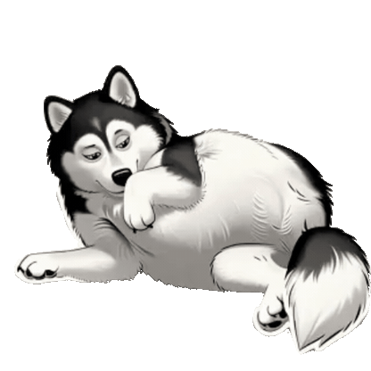 Animated Husky Sticker Pack — 10 GIF Stickers | Instant Digital Download