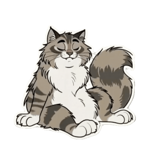 Animated Maine Coon Sticker Pack — 10 GIF Stickers | Instant Digital Download