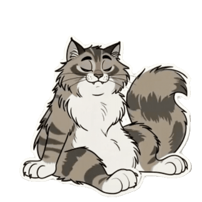 Animated Maine Coon Sticker Pack — 10 GIF Stickers | Instant Digital Download