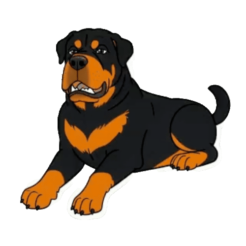 Animated Rottweiler Sticker Pack — 10 GIF Stickers | Instant Digital Download