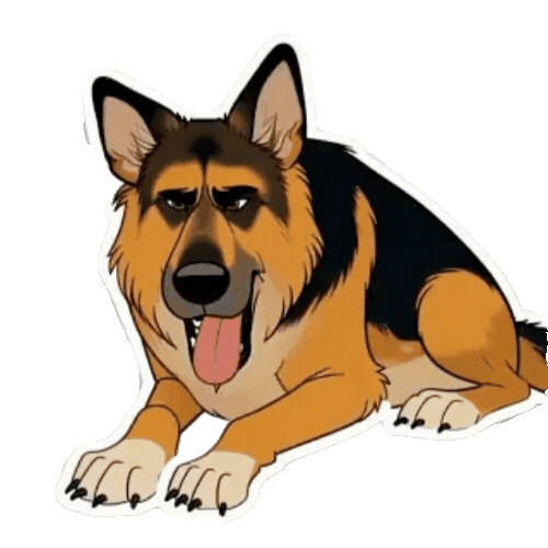 Animated German Shepherd Sticker Pack — 10 GIF Stickers | Instant Digital Download