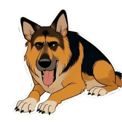 Animated German Shepherd Sticker Pack — 10 GIF Stickers | Instant Digital Download