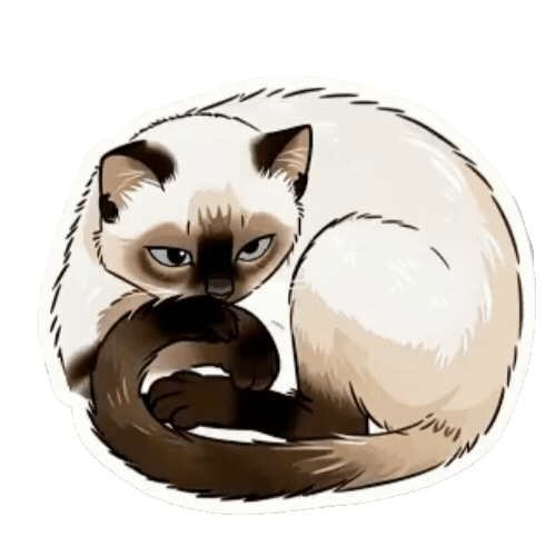 Animated Siamese Sticker Pack — 10 GIF Stickers | Instant Digital Download