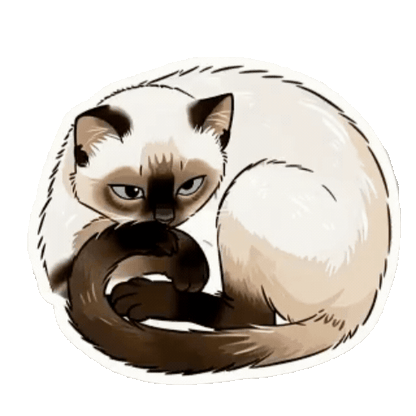 Animated Siamese Sticker Pack — 10 GIF Stickers | Instant Digital Download