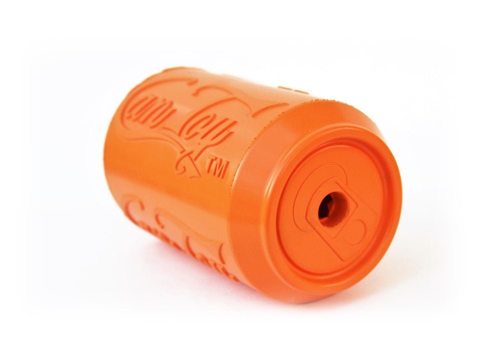 Orange Can Toy eDispenser durable rubber chew toy and treat dispenser for dogs