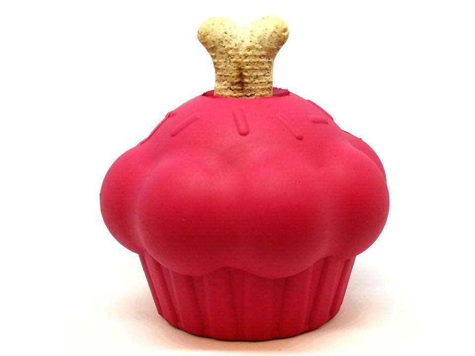 Cupcake eDispenser Durable Rubber Chew Toy & Treat Dispenser for Dogs