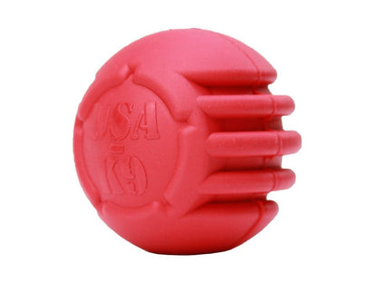 USA-K9 Stars and Stripes ultra-durable red rubber chew ball for large power-chewer dogs
