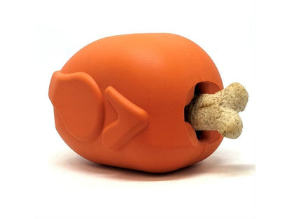 Roasted Turkey Toy: Durable Rubber Treat Dispenser & Chew Toy for Dogs